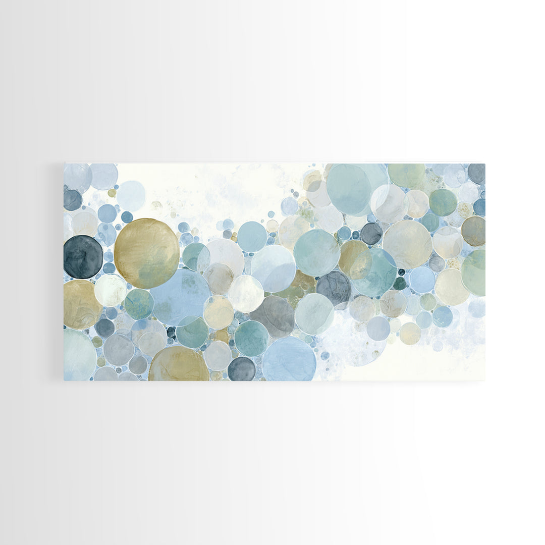 Abstract Cells and Circles as Soothing Pattern Framed Canvas Print, Medical Office Art, Printable Card, Office Decor, MOA-2x1-97