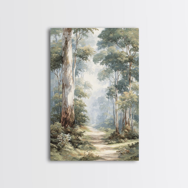Gentle Forest Path Framed Canvas Print, Medical Office Art, Wall Art, Office Decor, Oil Painting, Calm, Printable Card, MOA-2x3-1