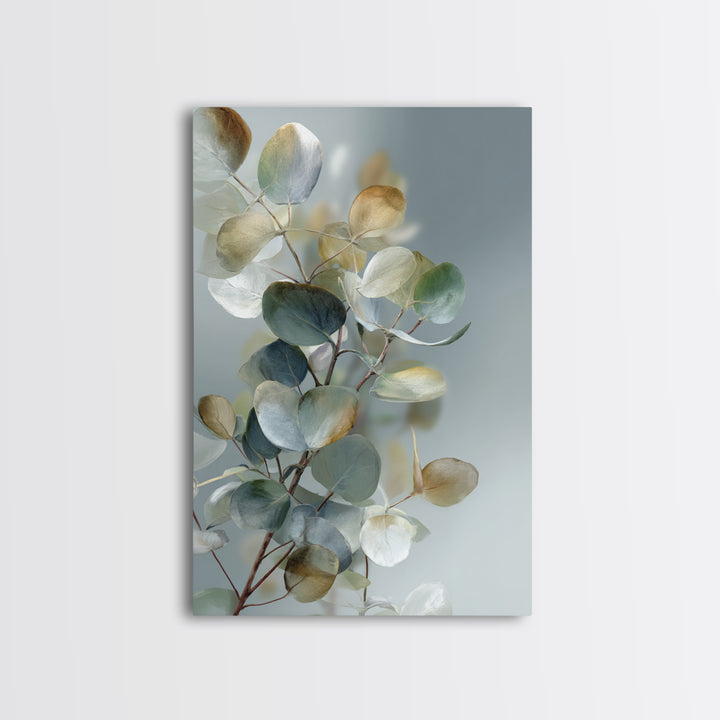 Botanical Eucalyptus Branch Canvas Print, Medical Office Art, Medical School, Office Decor, Fine Art, Calm, Minimalist Decor, MOA-2x3-11