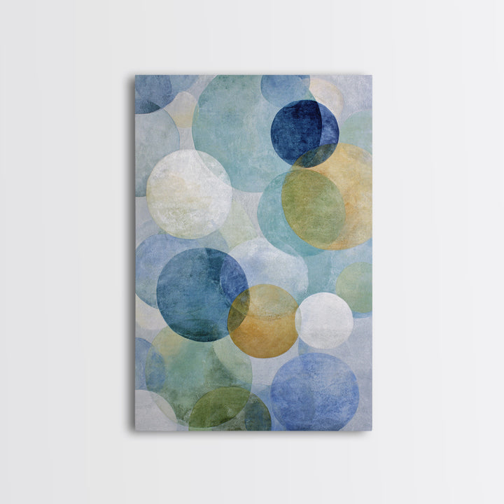 Abstract Cells and Circles as Soothing Pattern Framed Canvas Print, Medical Office Art, Digital Art, Office Decor, Abstract Art, MOA-2x3-13