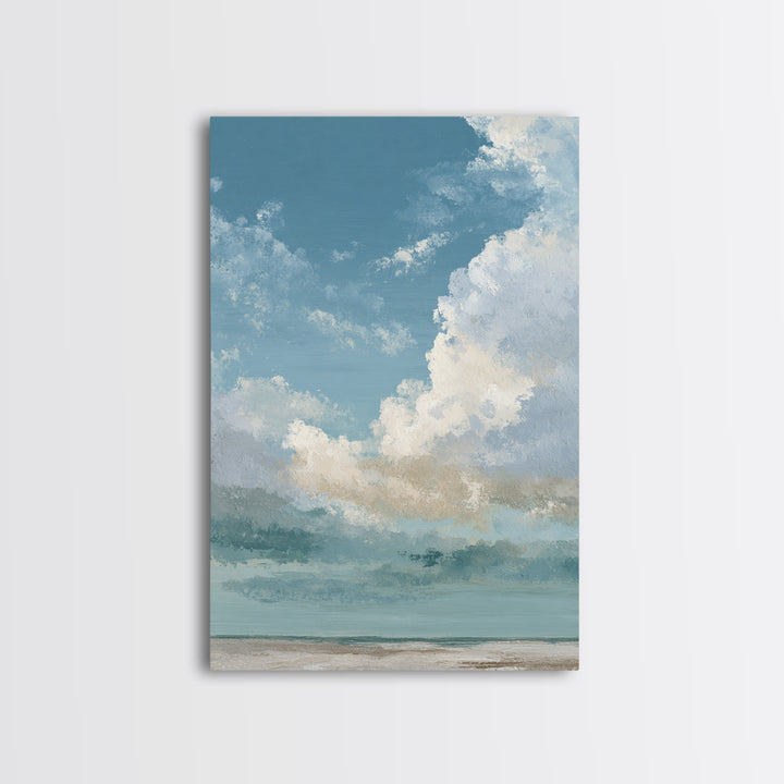 Sky and Cloud Scene Framed Canvas Print, Medical Office Art, Office Decor, Abstract Art, Calm, Anatomy Wall Art, MOA-2x3-17