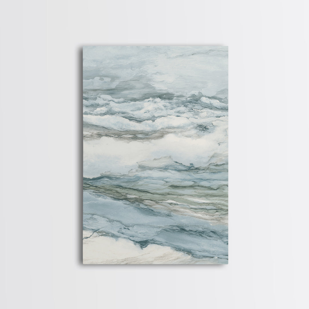 Subtle Marble Texture Framed Canvas Print, Medical Office Art, Science Art, Office Decor, Fine Art, Calm, Textured Painting, MOA-2x3-3