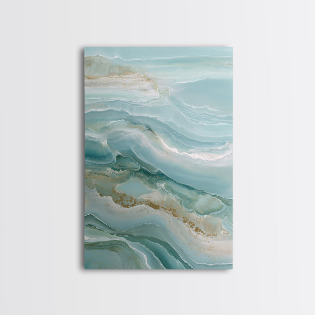 Calming Blue Abstract Framed Canvas Print, Medical Office Art, Medical Student Gift, Office Decor, Abstract Art, Calm, MOA-2x3-33