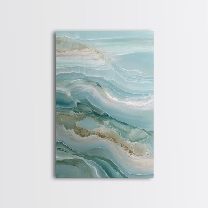 Calming Blue Abstract Framed Canvas Print, Medical Office Art, Medical Student Gift, Office Decor, Abstract Art, Calm, MOA-2x3-33