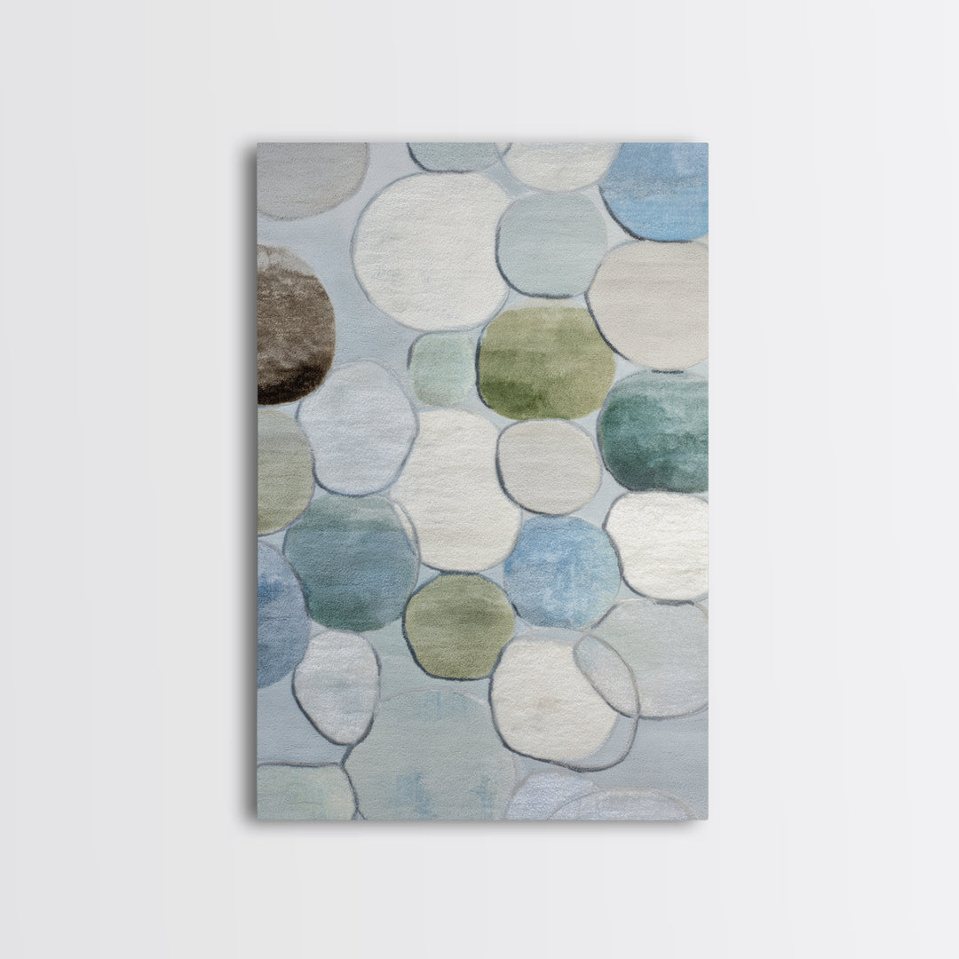 Abstract Cells and Circles as Soothing Pattern Framed Canvas Print, Medical Office Art, Digital Art, Office Decor, Abstract Art, MOA-2x3-37