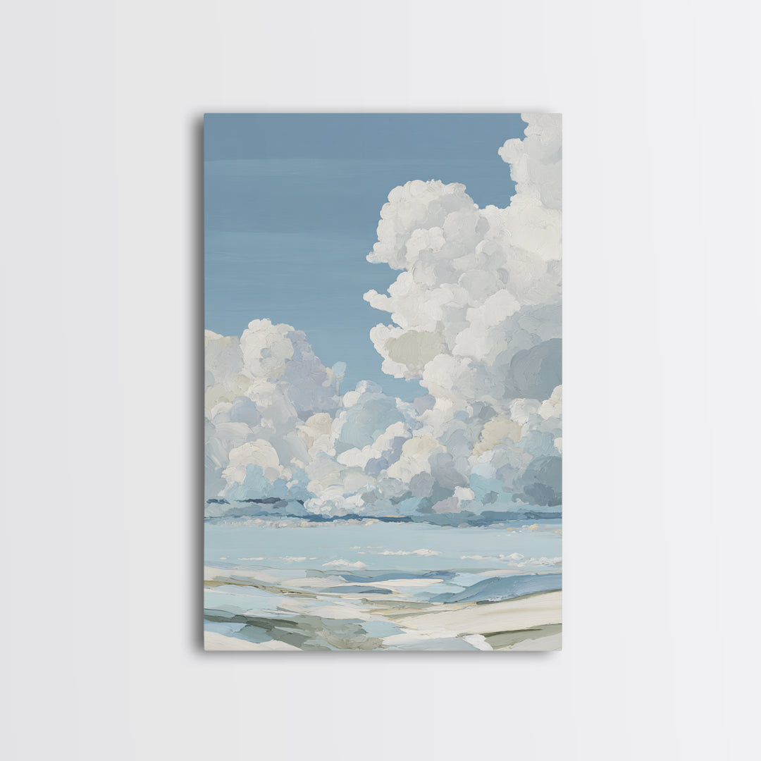 Sky and Cloud Scene Framed Canvas Print, Medical Office Art, Office Decor, Abstract Art, Calm, Anatomy Wall Art, MOA-2x3-41