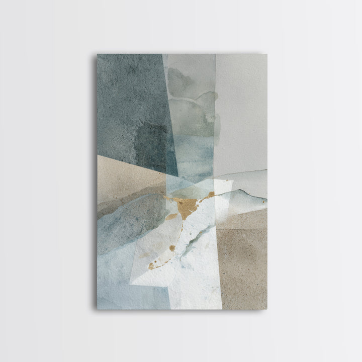 Clean Geometric Composition Framed Canvas Print, Medical Office Art, Room Decor, Office Decor, Abstract Art, Calm, MOA-2x3-42