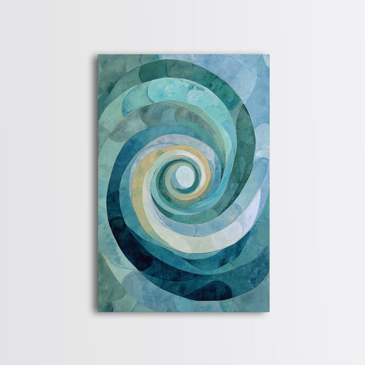 Abstract Healing Spiral Framed Canvas Print, Medical Office Art, Wall Art, Office Decor, Fine Art, Calm, Printable Card, MOA-2x3-47