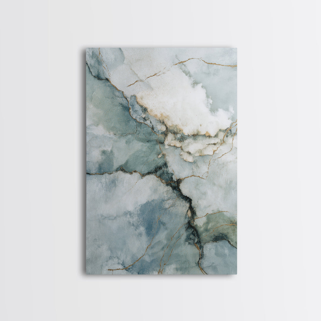 Subtle Marble Texture Framed Canvas Print, Medical Office Art, Room Decor, Office Decor, Oil Painting, Calm, MOA-2x3-51