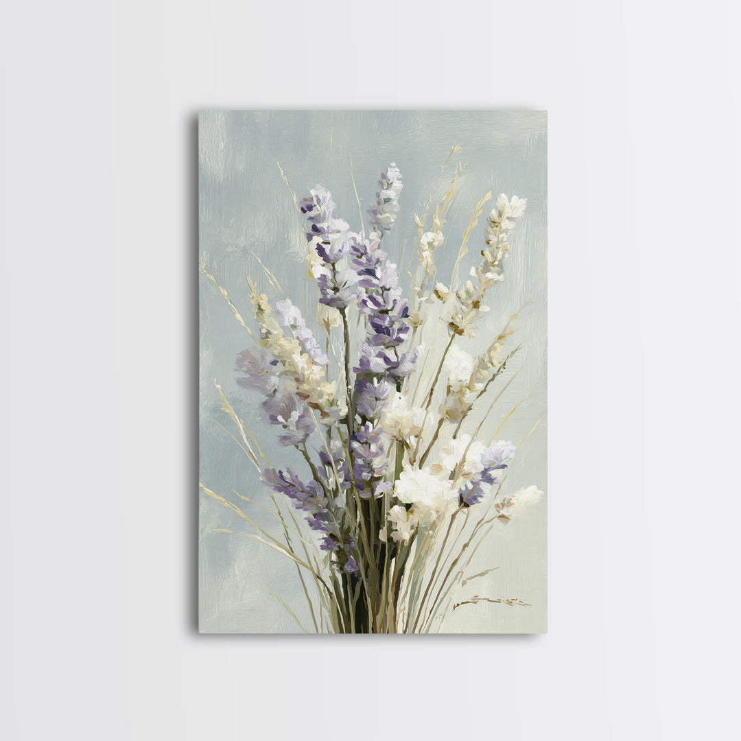 Lavender Botanical Still Life Framed Canvas Print, Medical Office Art, Printable Art, Office Decor, Watercolor Art, Calm, MOA-2x3-53