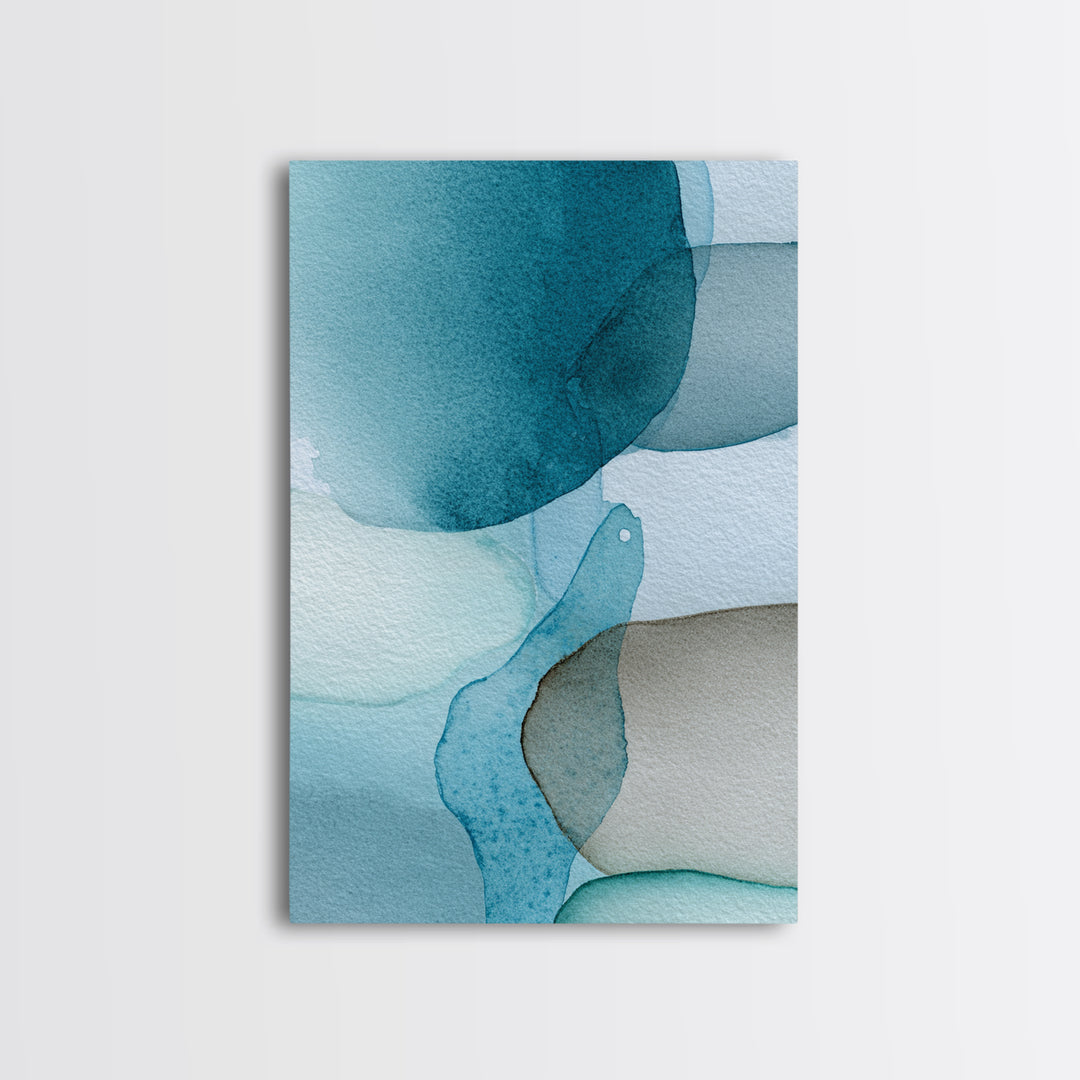 Calming Blue Abstract Canvas Print, Medical Office Art, Medical Art, Office Decor, Fine Art, Calm, Biology Art, Nurse Wall Art, MOA-2x3-57
