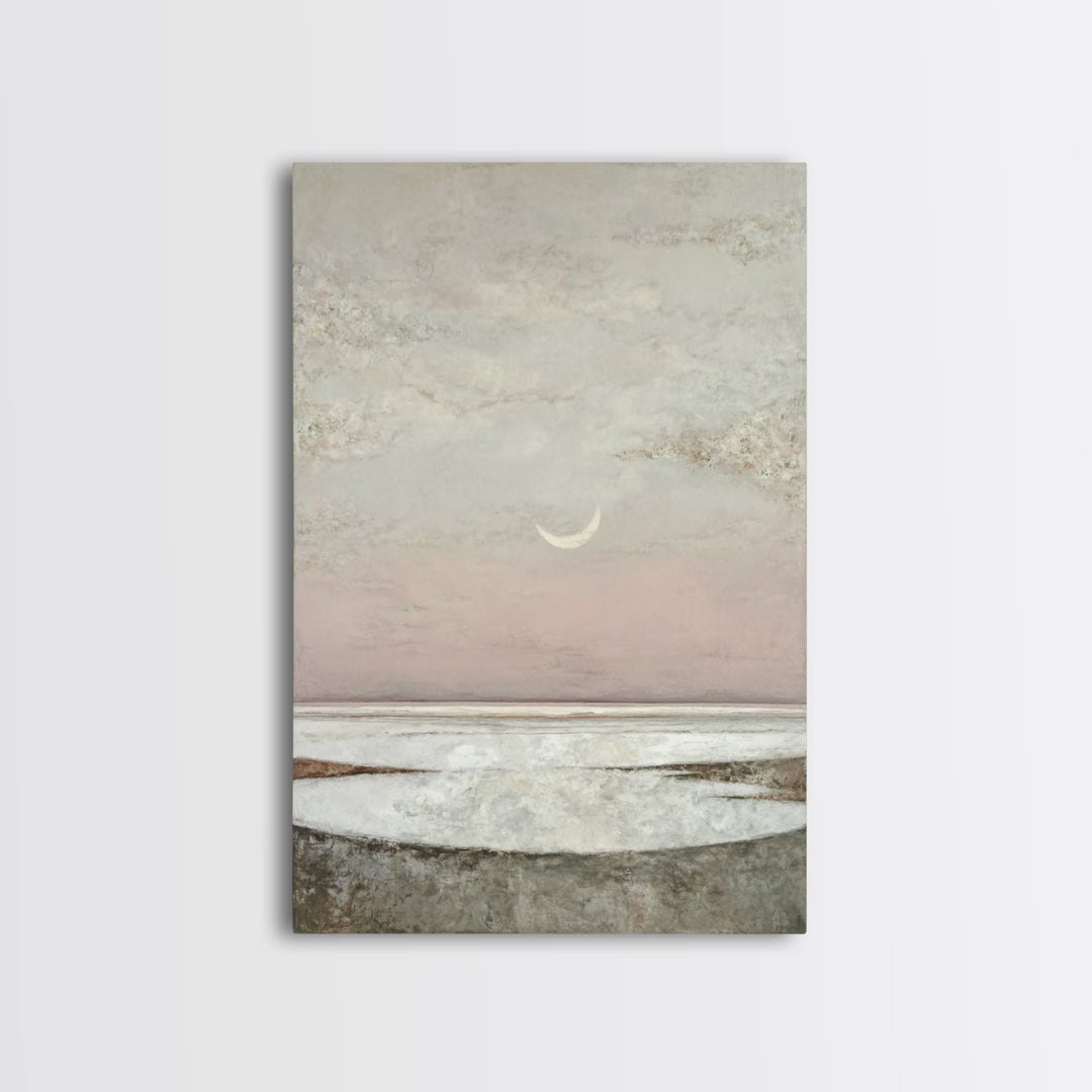 Peaceful Ocean Horizon Framed Canvas Print, Medical Office Art, Wall Art, Office Decor, Fine Art, Calm, Printable Card, MOA-2x3-60