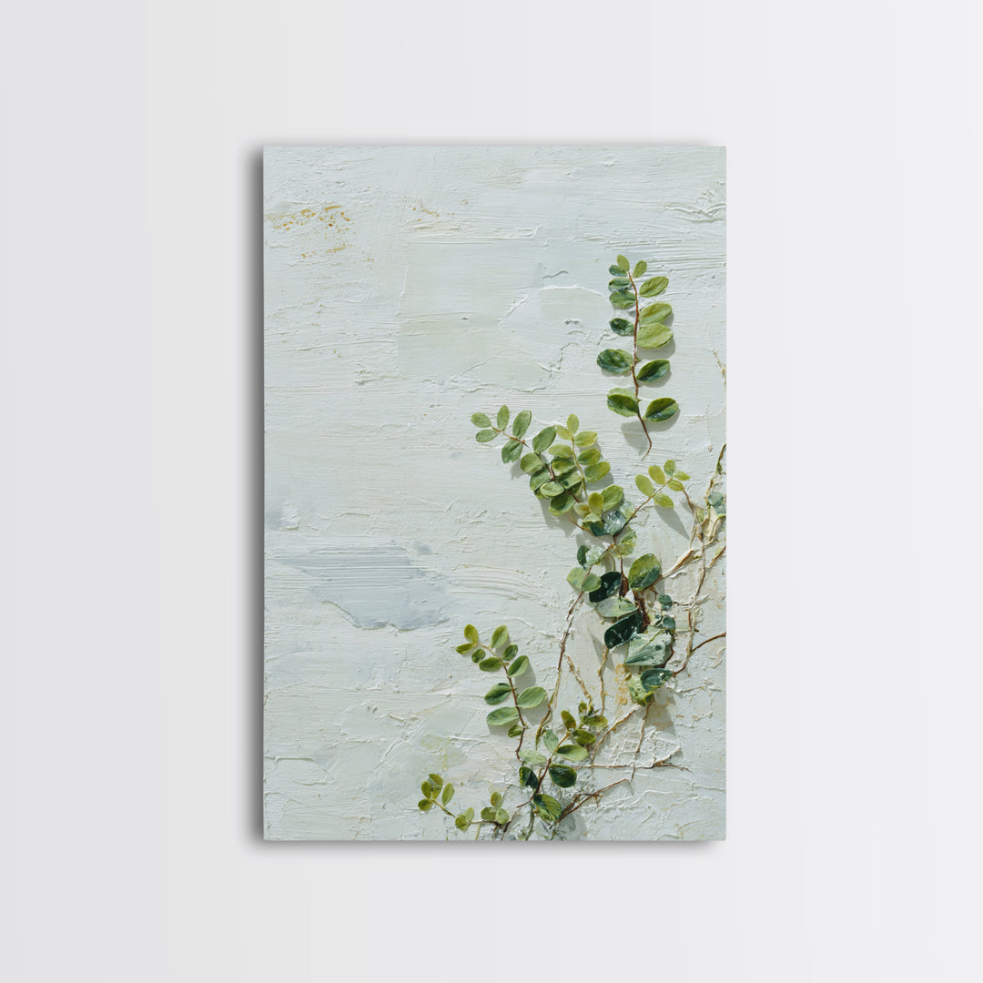 Minimal Green Fern Specimen Framed Canvas Print, Medical Office Art, Room Decor, Office Decor, Calm, Medical Student Gift, MOA-2x3-64