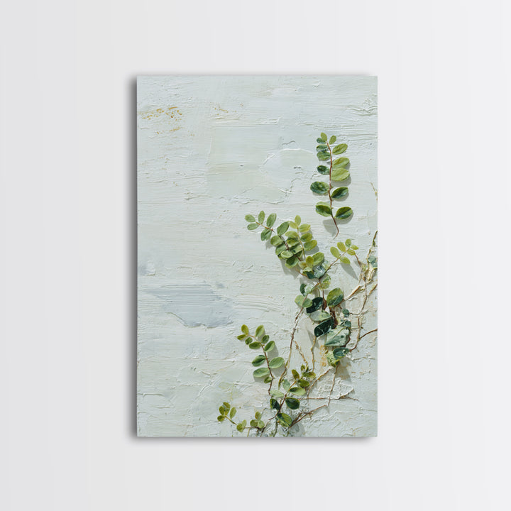 Minimal Green Fern Specimen Framed Canvas Print, Medical Office Art, Room Decor, Office Decor, Calm, Medical Student Gift, MOA-2x3-64