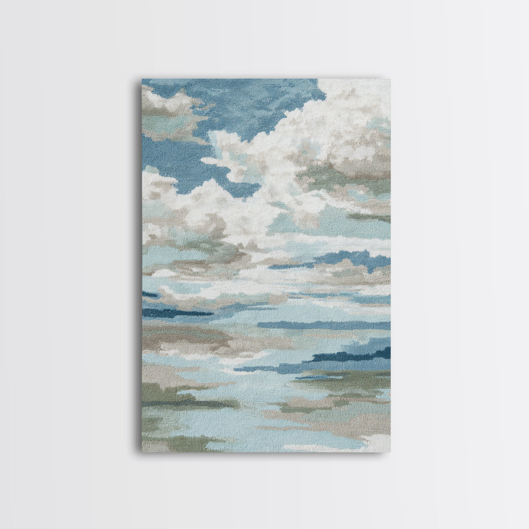 Sky and Cloud Scene Canvas Print, Medical Office Art, Teal Wall Art, Office Decor, Fine Art, Calm, Anatomy Art, Brain Art, MOA-2x3-65