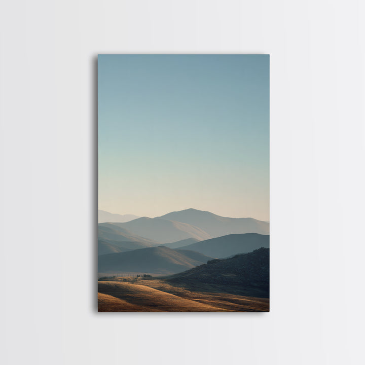 Minimal Sunrise over Rounded Hills Canvas Print, Medical Office Art, Wall Decor, Office Decor, Calm, Medical Office Decor, MOA-2x3-79