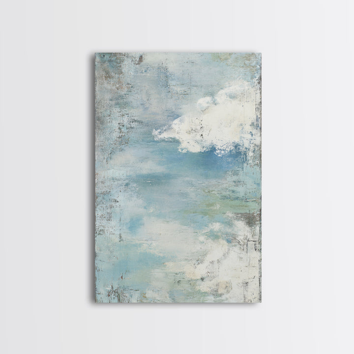 Calming Blue Abstract Canvas Print, Medical Office Art, Medical Art, Office Decor, Fine Art, Calm, Biology Art, Nurse Wall Art, MOA-2x3-81