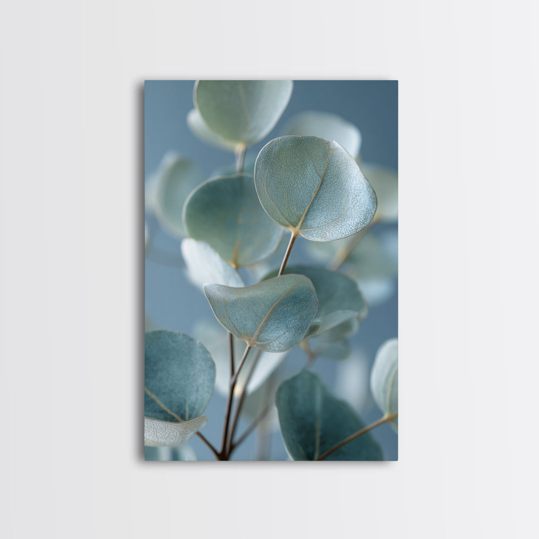 Botanical Eucalyptus Branch Framed Canvas Print, Medical Office Art, Medical Office Decor, Office Decor, Fine Art, Calm, MOA-2x3-83