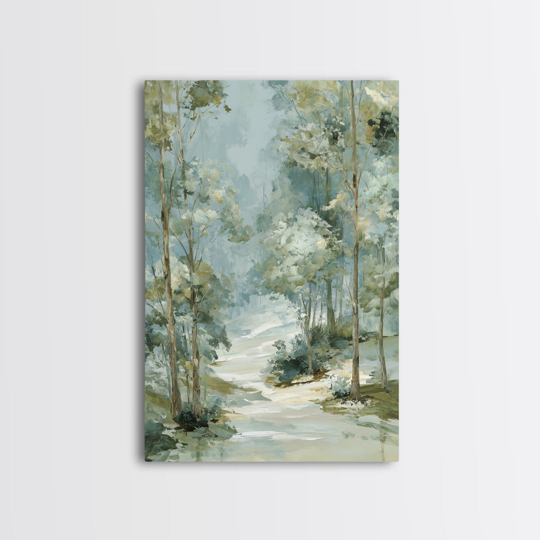 Gentle Forest Path Framed Canvas Print, Medical Office Art, Animal Art, Office Decor, Fine Art, Calm, Heart Anatomy Print, MOA-2x3-97