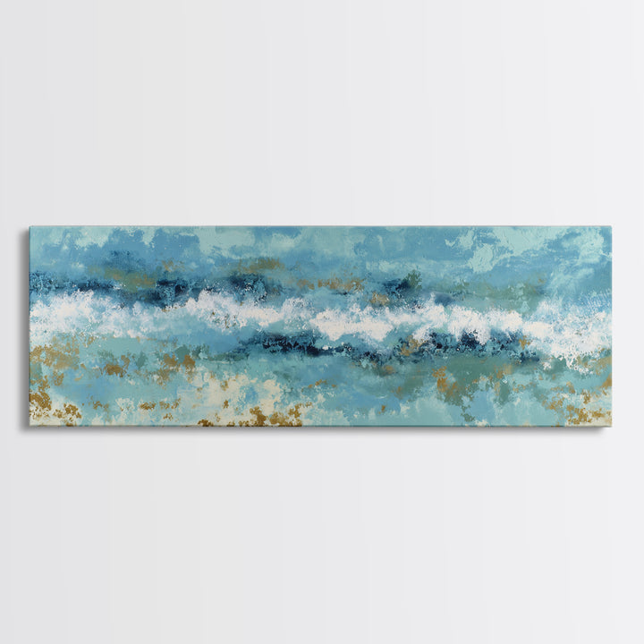 Calming Blue Abstract Framed Canvas Print, Medical Office Art, Brain Poster, Office Decor, Abstract Art, Calm, Medical School, MOA-3x1-17