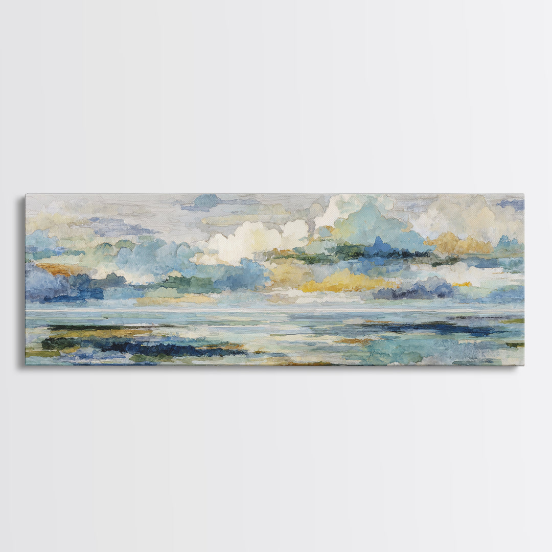 Sky and Cloud Scene Canvas Print, Medical Office Art, Medical Wall Art, Office Decor, Abstract Art, Calm, Neutral Decor, MOA-3x1-25