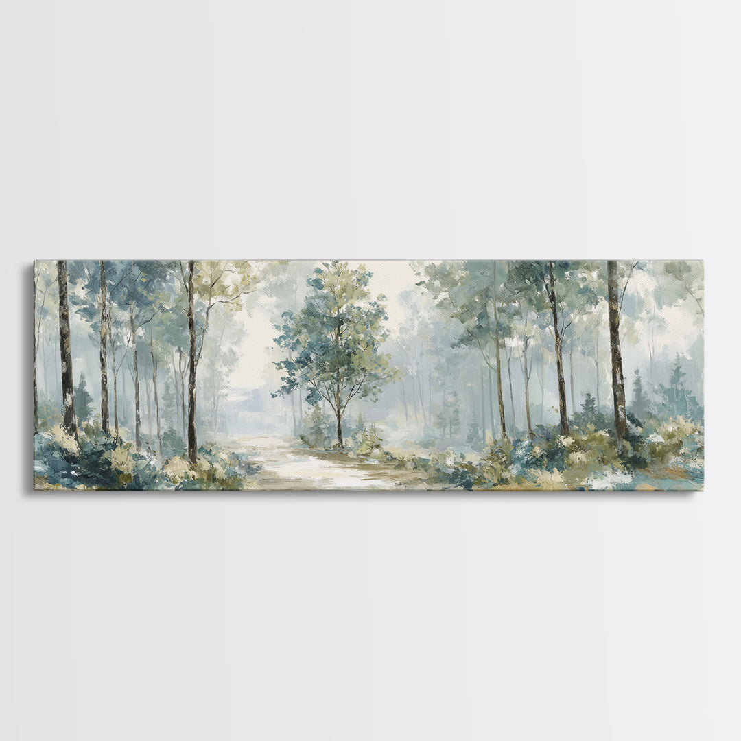 Gentle Forest Path Canvas Print, Medical Office Art, Medical Decor, Office Decor, Oil Painting, Calm, Science Art, MOA-3x1-33