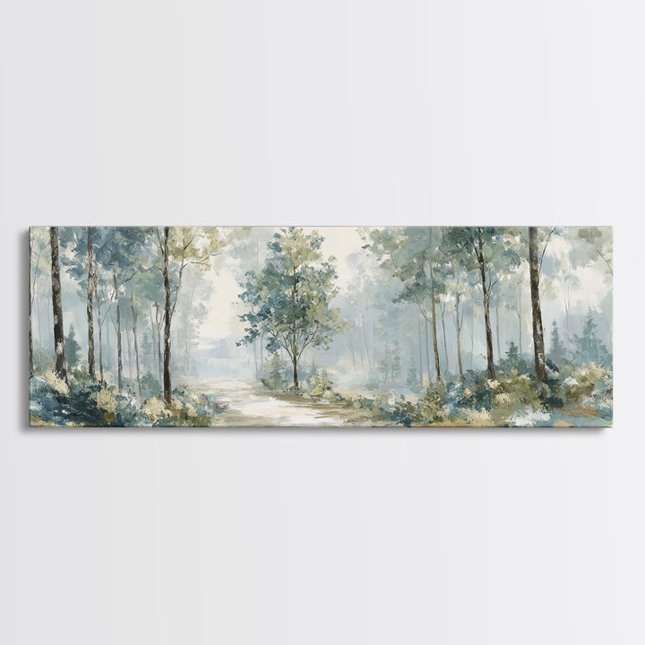 Gentle Forest Path Canvas Print, Medical Office Art, Medical Decor, Office Decor, Oil Painting, Calm, Science Art, MOA-3x1-33