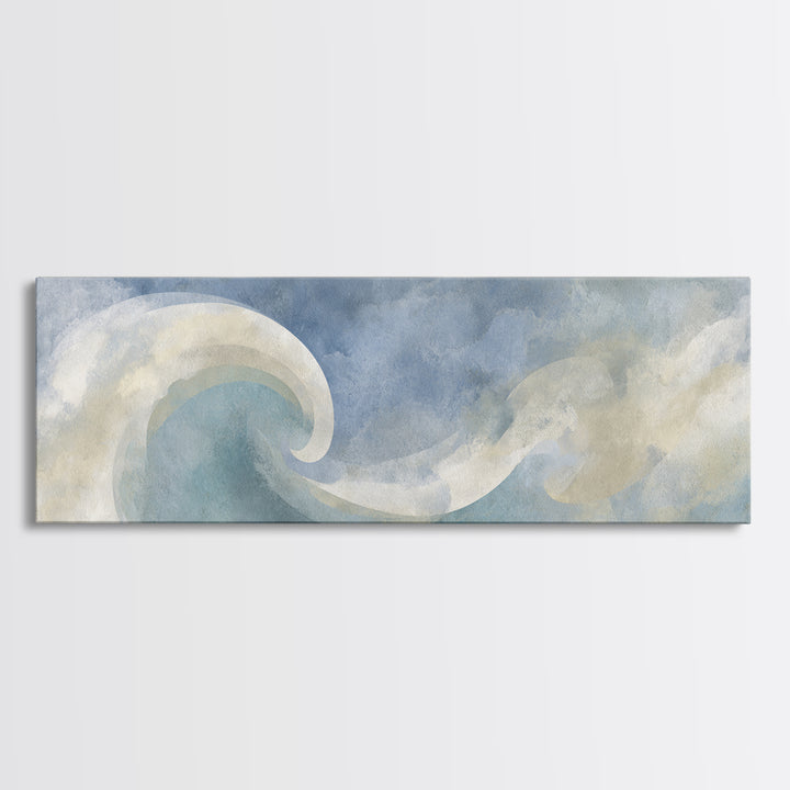 Calming Blue Abstract Canvas Print, Medical Office Art, Brain Art, Office Decor, Abstract Art, Calm, Boho Decor, MOA-3x1-41