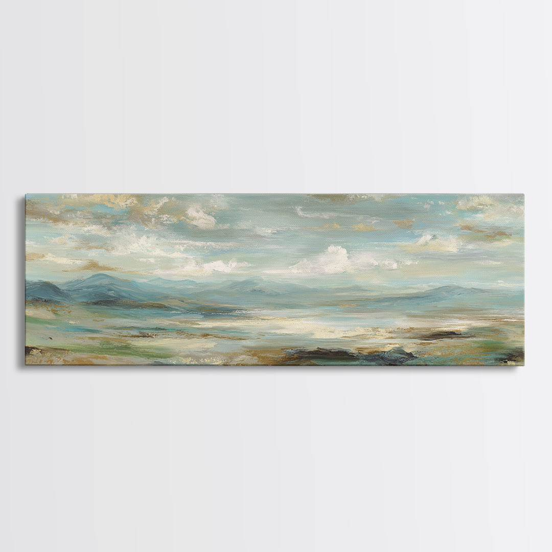 Soft Mountain Landscape Canvas Print, Medical Office Art, Medical Office Decor, Office Decor, Fine Art, Calm, Nurse Wall Art, MOA-3x1-42