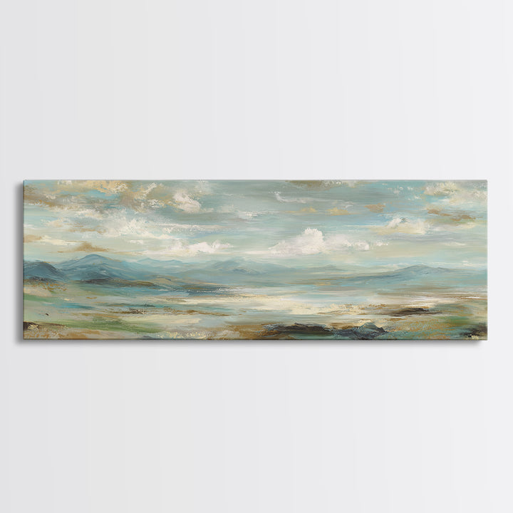 Soft Mountain Landscape Canvas Print, Medical Office Art, Medical Office Decor, Office Decor, Fine Art, Calm, Nurse Wall Art, MOA-3x1-42