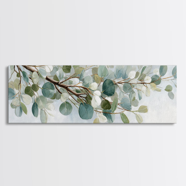 Botanical Eucalyptus Branch Canvas Print, Medical Office Art, Wall Decor, Office Decor, Fine Art, Calm, Medical Office Decor, MOA-3x1-43