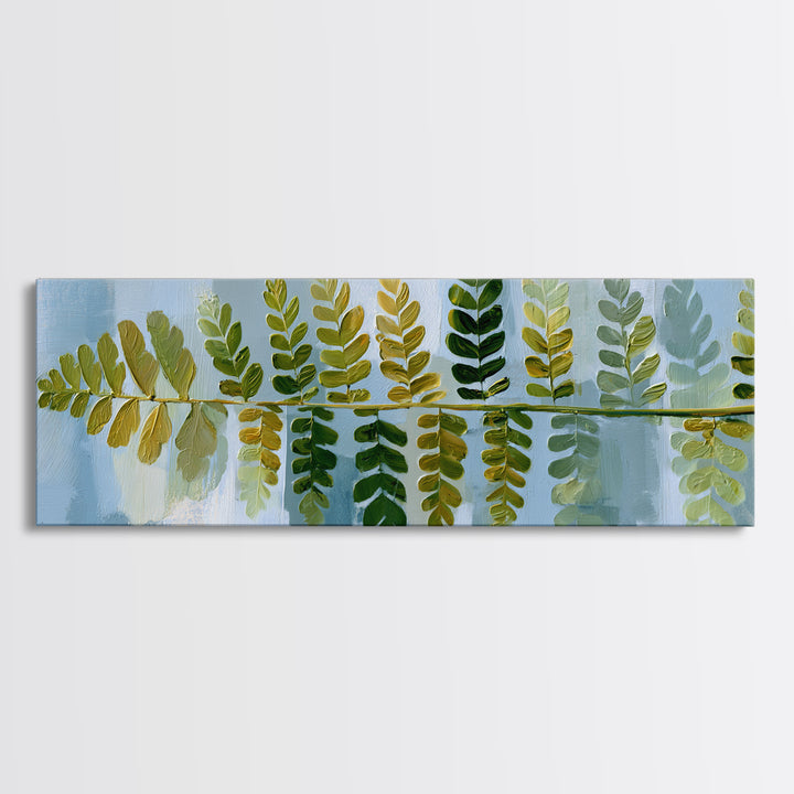 Minimal Green Fern Specimen Canvas Print, Medical Office Art, Art Print, Office Decor, Fine Art, Calm, Printable Art, MOA-3x1-48
