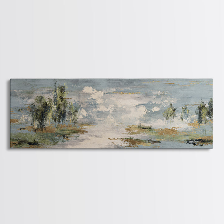 Gentle Forest Path Framed Canvas Print, Medical Office Art, Educational Poster, Office Decor, Fine Art, Calm, Fine Art Print, MOA-3x1-57