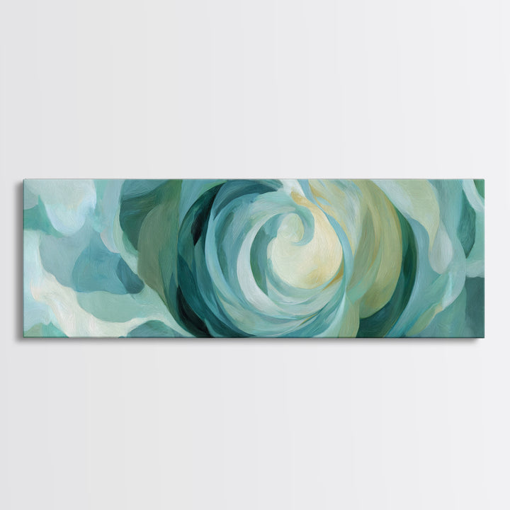 Abstract Healing Spiral Framed Canvas Print, Medical Office Art, Neutral Decor, Office Decor, Abstract Art, Calm, Wall Art, MOA-3x1-7