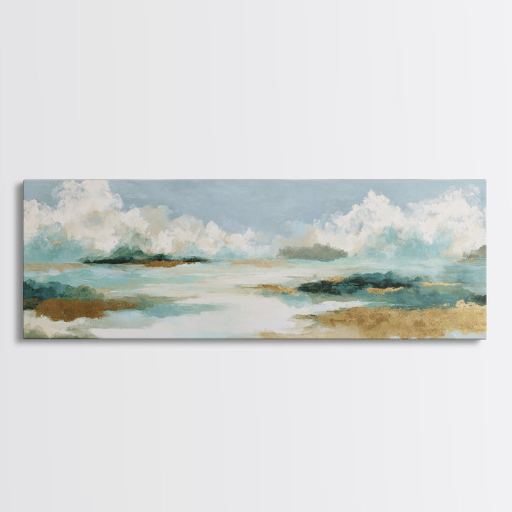 Sky and Cloud Scene Framed Canvas Print, Medical Office Art, School Nurse Art, Office Decor, Fine Art, Calm, Luxury Decor, MOA-3x1-73