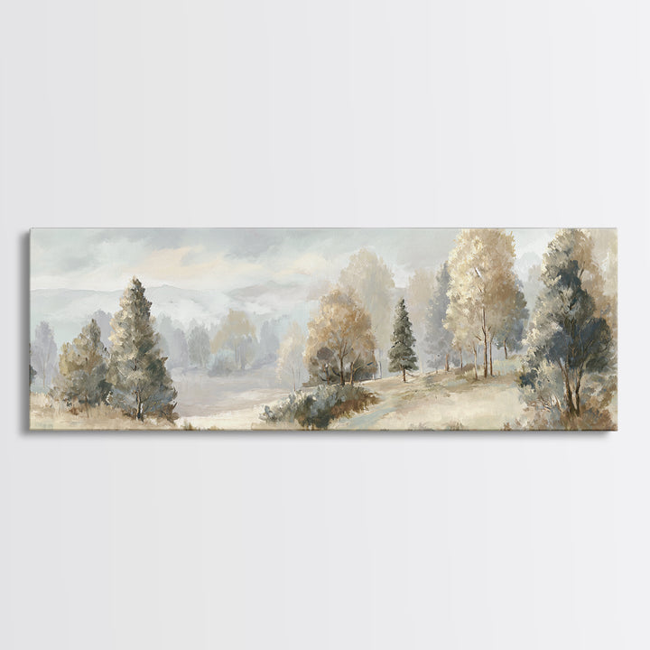 Gentle Forest Path Framed Canvas Print, Medical Office Art, Teal Wall Art, Office Decor, Fine Art, Calm, Anatomy Art, MOA-3x1-9