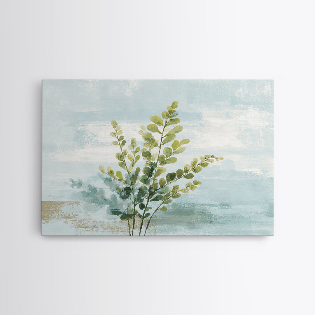 Minimal Green Fern Specimen Canvas Print, Medical Office Art, Printable Card, Office Decor, Fine Art, Calm, School Nurse Art, MOA-3x2-12