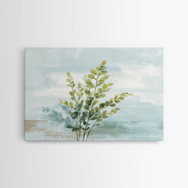 Minimal Green Fern Specimen Canvas Print, Medical Office Art, Printable Card, Office Decor, Fine Art, Calm, School Nurse Art, MOA-3x2-12
