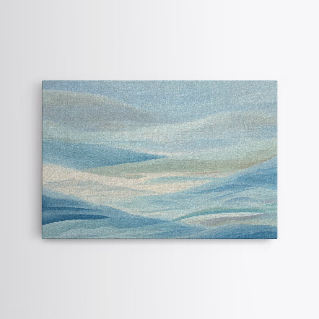 Calming Blue Abstract Canvas Print, Medical Office Art, School Nurse Art, Office Decor, Abstract Art, Calm, Luxury Decor, MOA-3x2-29