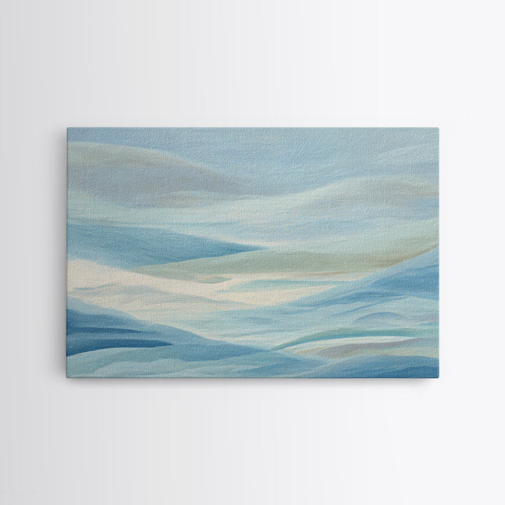 Calming Blue Abstract Canvas Print, Medical Office Art, School Nurse Art, Office Decor, Abstract Art, Calm, Luxury Decor, MOA-3x2-29