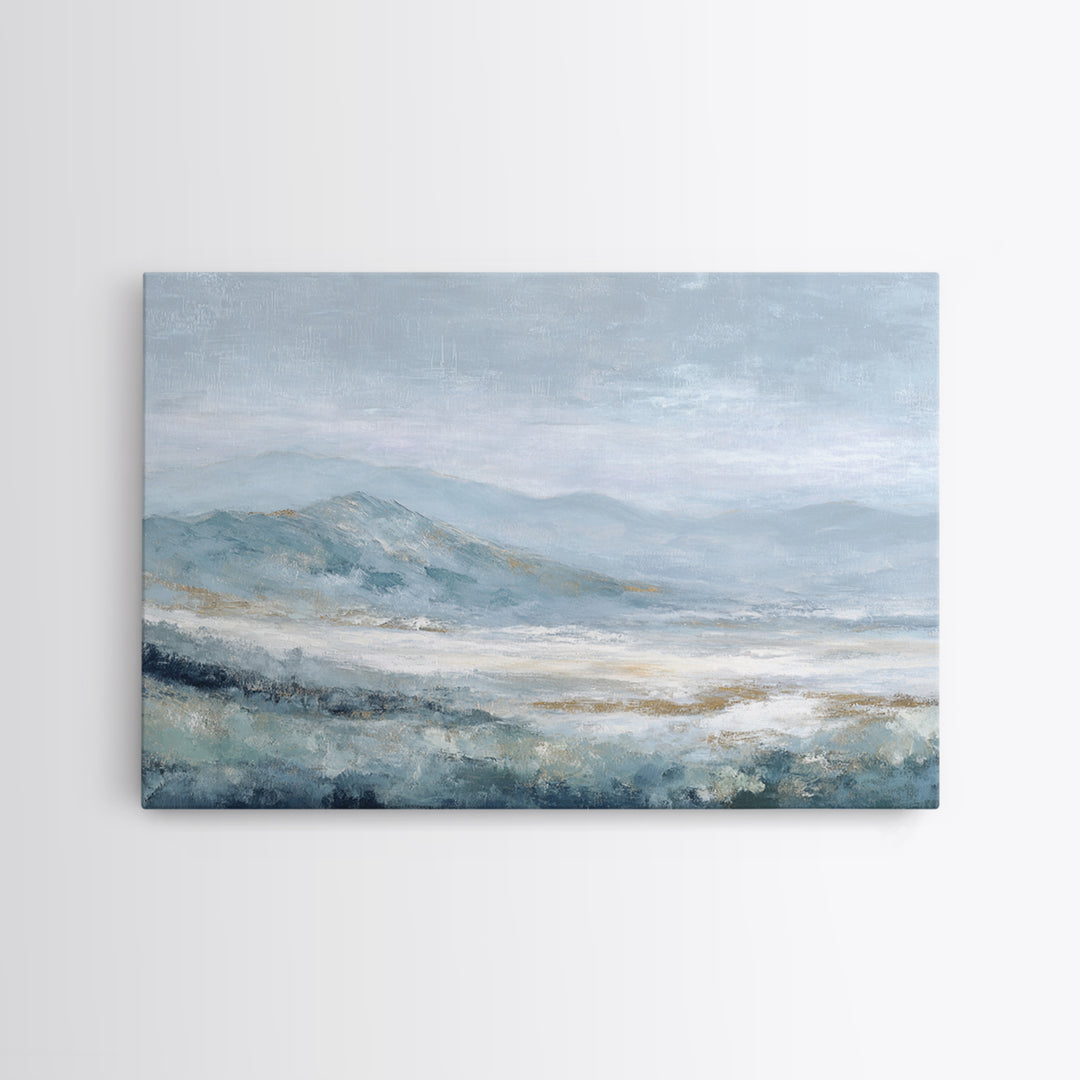 Soft Mountain Landscape Canvas Print, Medical Office Art, Anatomy Wall Art, Office Decor, Oil Painting, Calm, Neuroscience Art, MOA-3x2-30