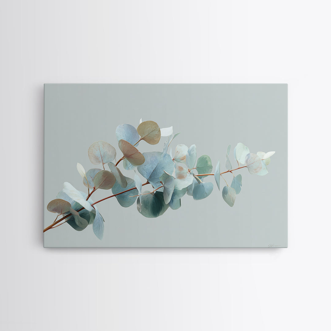 Botanical Eucalyptus Branch Framed Canvas Print, Medical Office Art, Heart Anatomy Print, Office Decor, Fine Art, Calm, MOA-3x2-31