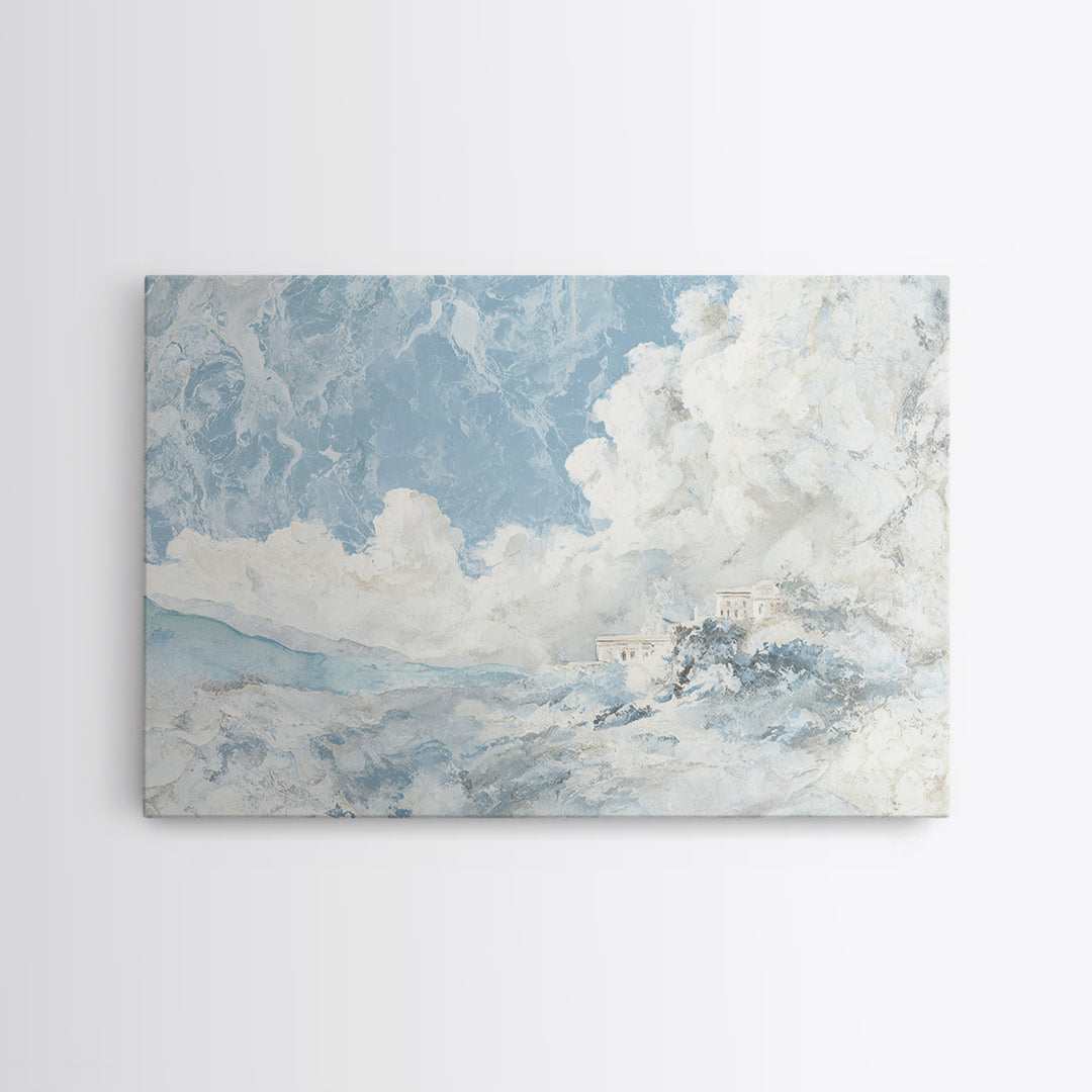 Subtle Marble Texture Framed Canvas Print, Medical Office Art, Room Decor, Office Decor, Oil Painting, Calm, MOA-3x2-47