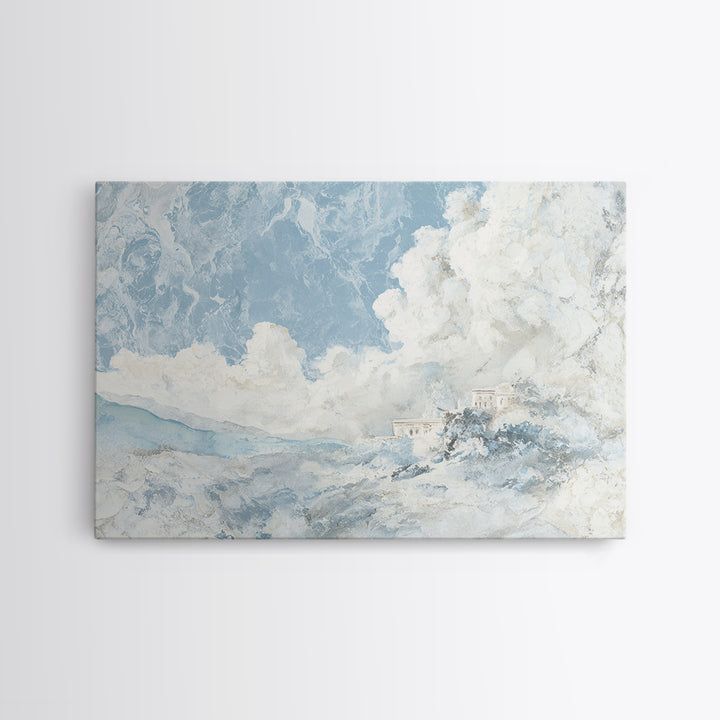 Subtle Marble Texture Framed Canvas Print, Medical Office Art, Room Decor, Office Decor, Oil Painting, Calm, MOA-3x2-47