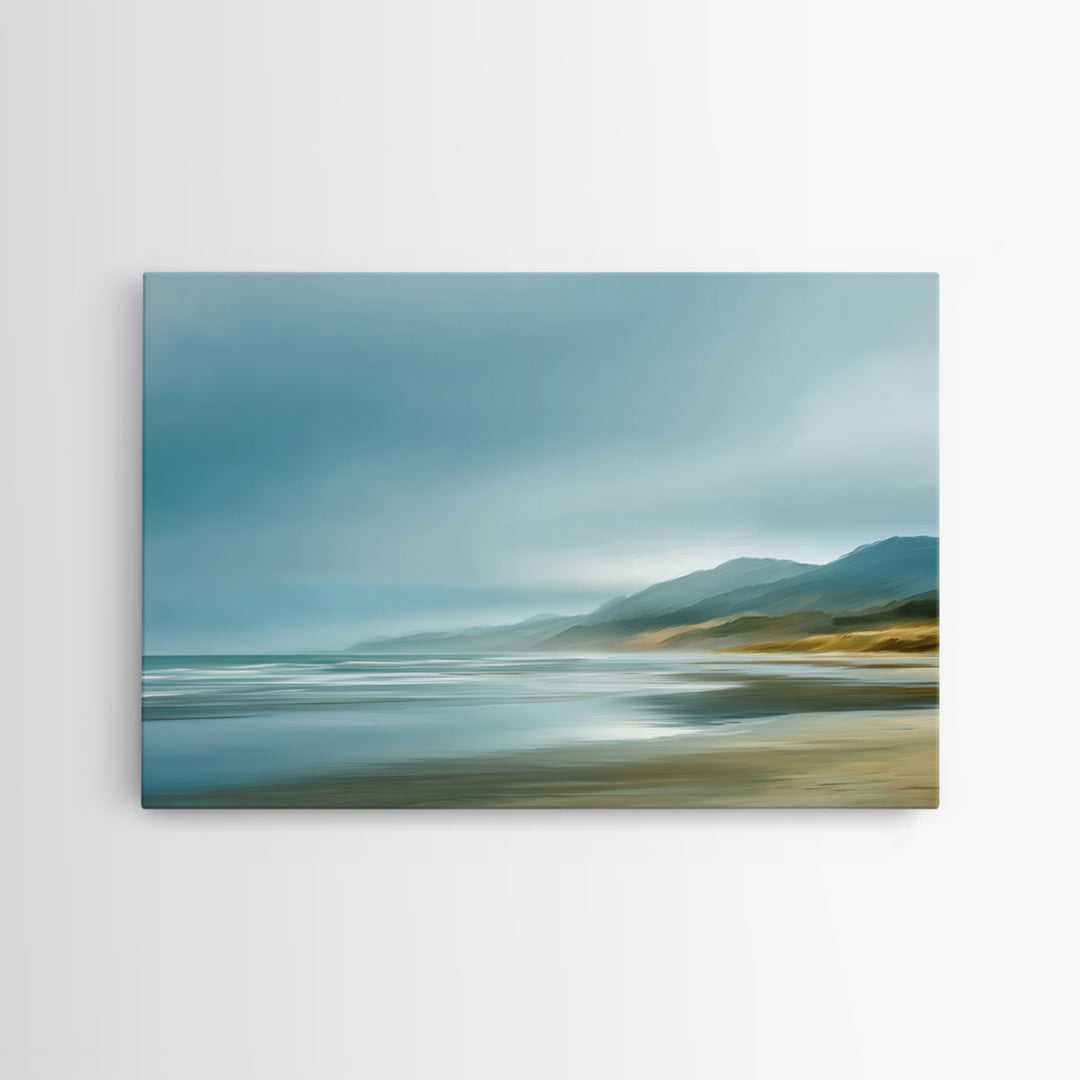 Coastal Shells and Water Study Canvas Print, Medical Office Art, Educational Poster, Office Decor, Calm, Fine Art Print, MOA-3x2-48