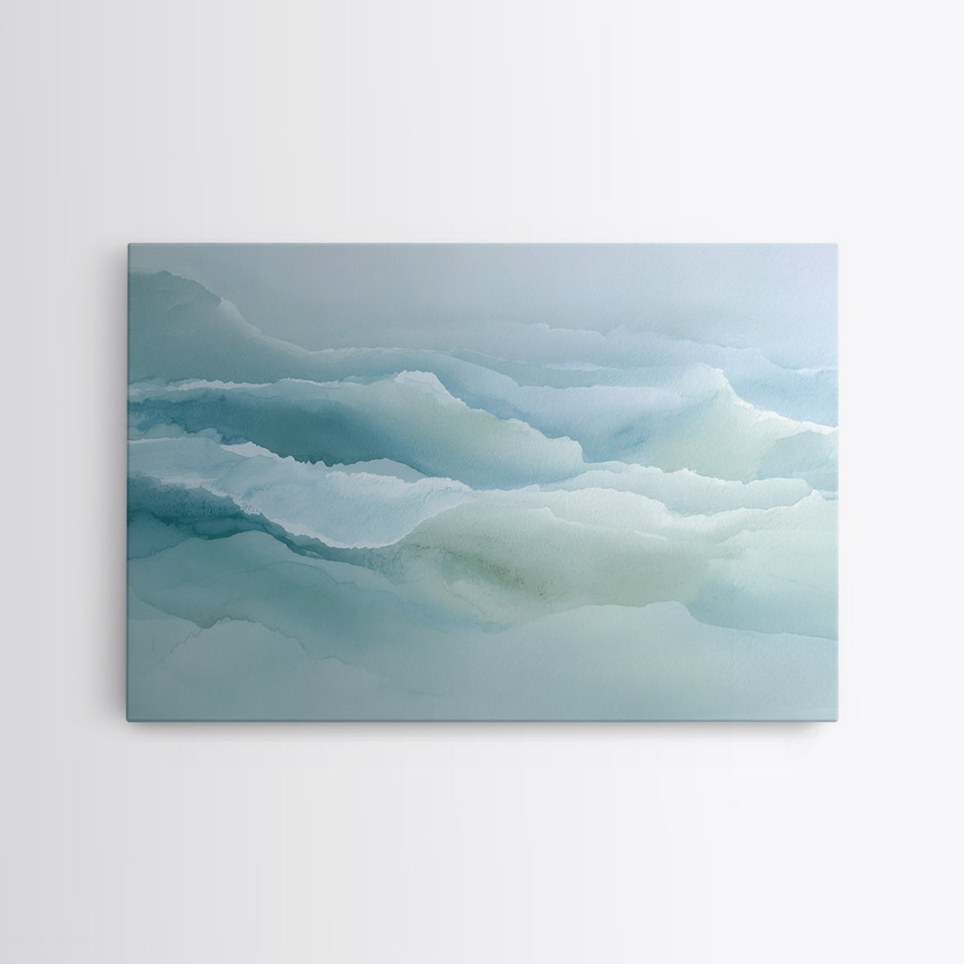 Calming Blue Abstract Canvas Print, Medical Office Art, School Nurse Art, Office Decor, Abstract Art, Calm, Luxury Decor, MOA-3x2-53