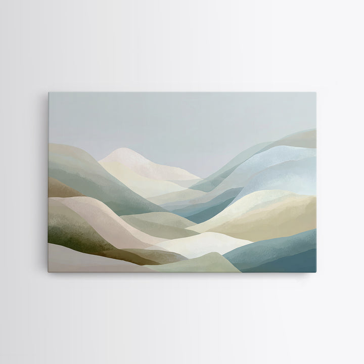 Soft Mountain Landscape Framed Canvas Print, Medical Office Art, Dental Office Decor, Office Decor, Fine Art, Calm, Brain Art, MOA-3x2-6