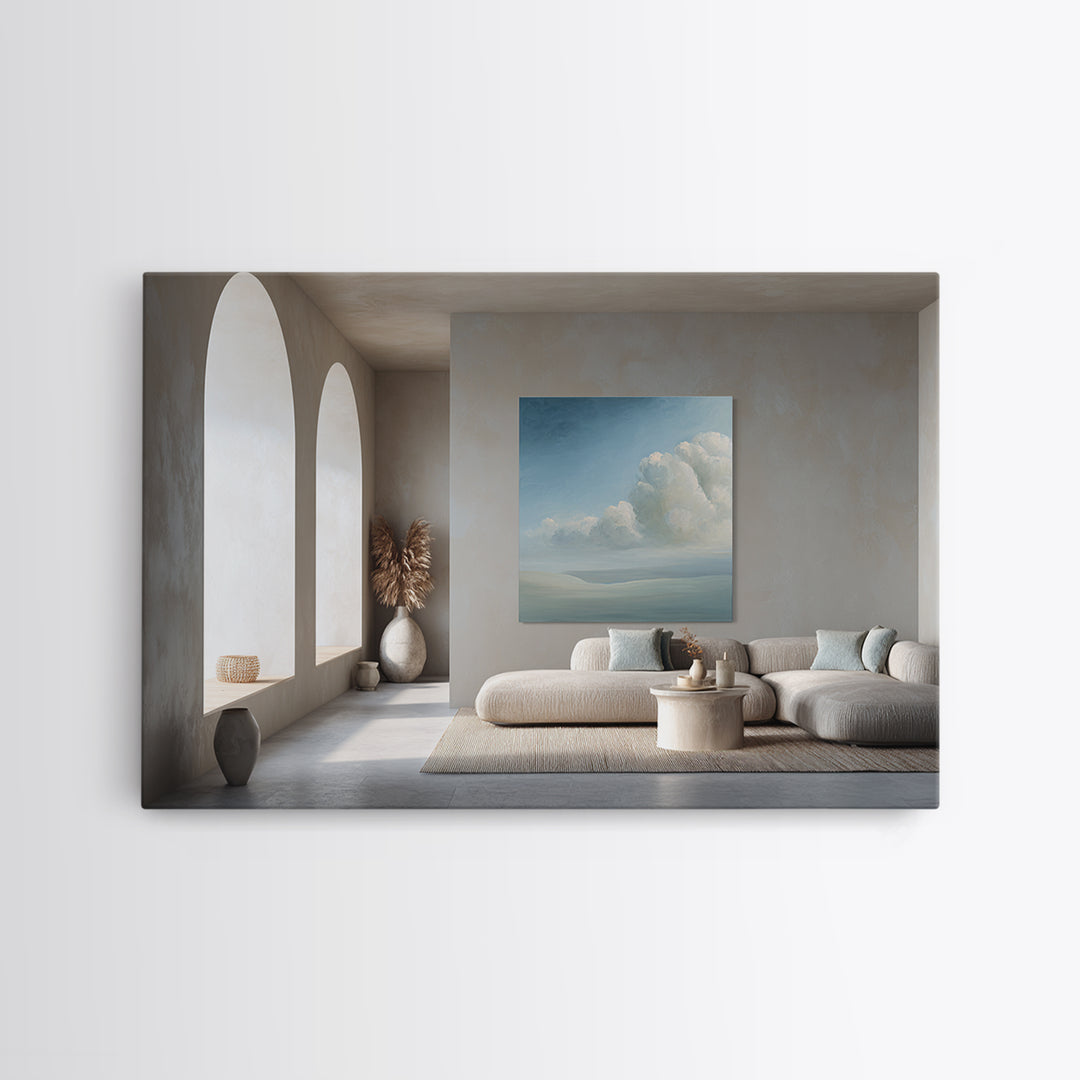 Sky and Cloud Scene Canvas Print, Medical Office Art, Educational Poster, Office Decor, Oil Painting, Calm, Fine Art Print, MOA-3x2-61