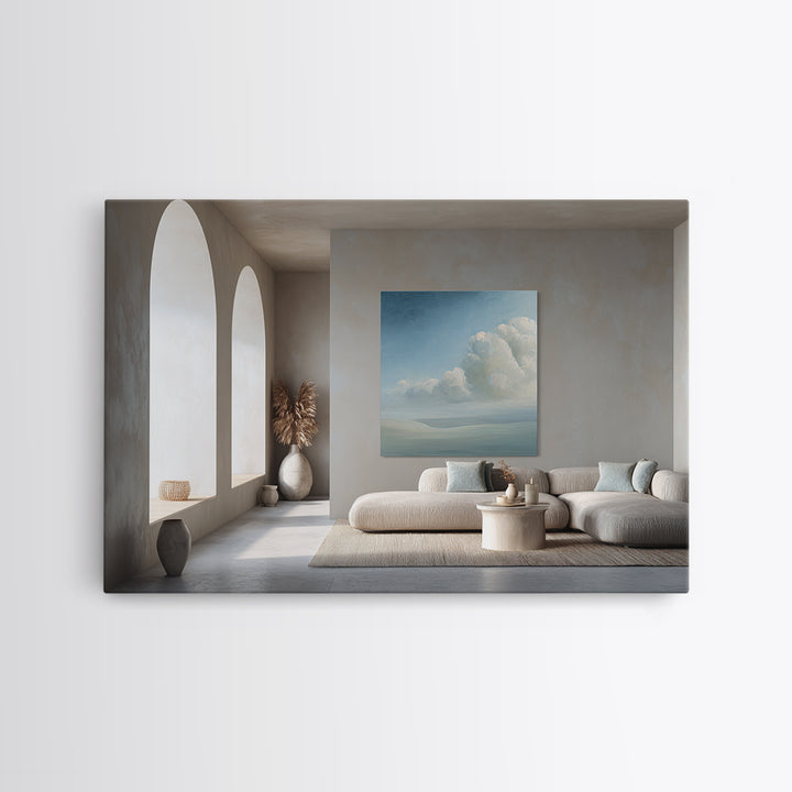 Sky and Cloud Scene Canvas Print, Medical Office Art, Educational Poster, Office Decor, Oil Painting, Calm, Fine Art Print, MOA-3x2-61