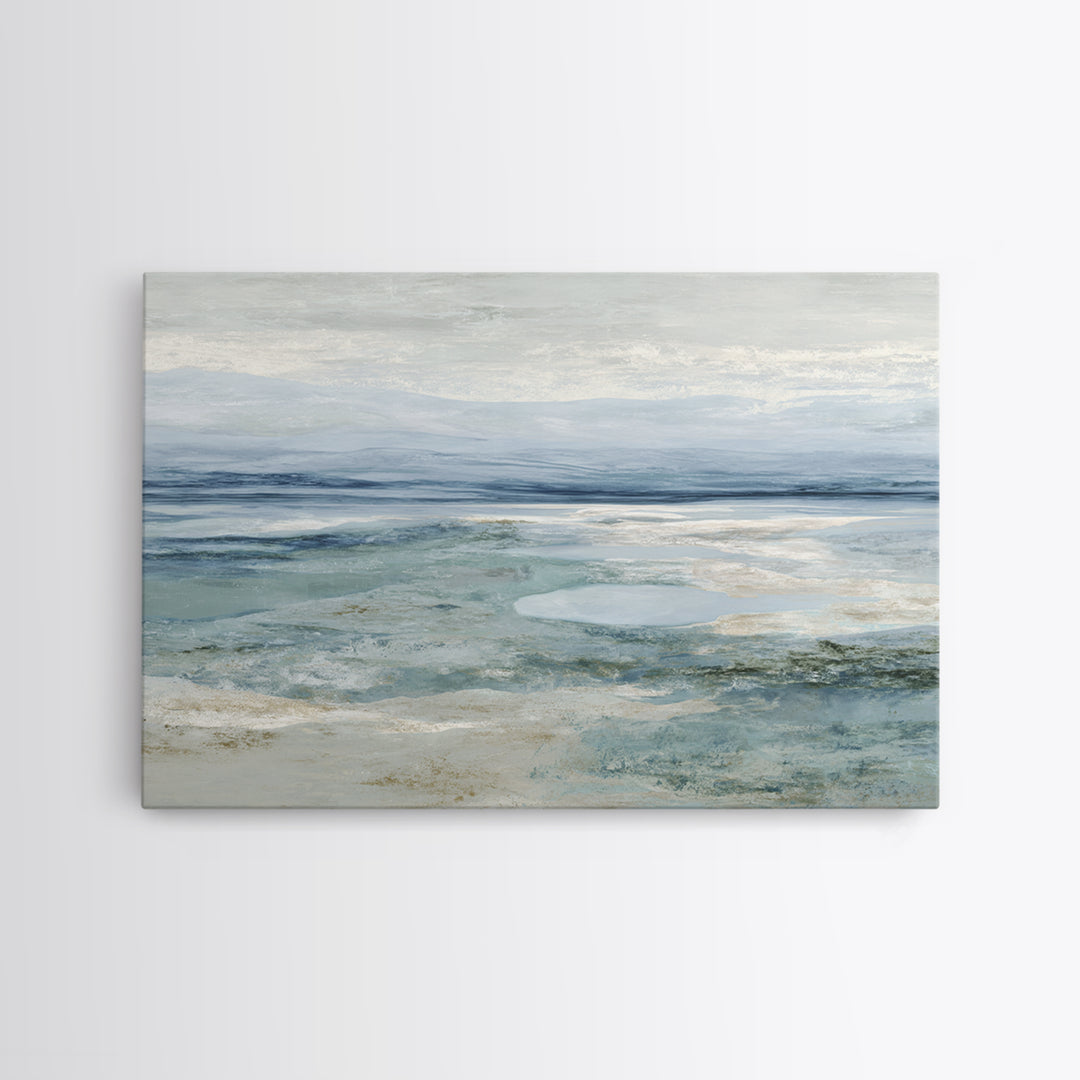Calming Blue Abstract Framed Canvas Print, Medical Office Art, Gallery Decor, Office Decor, Abstract Art, Calm, MOA-3x2-77